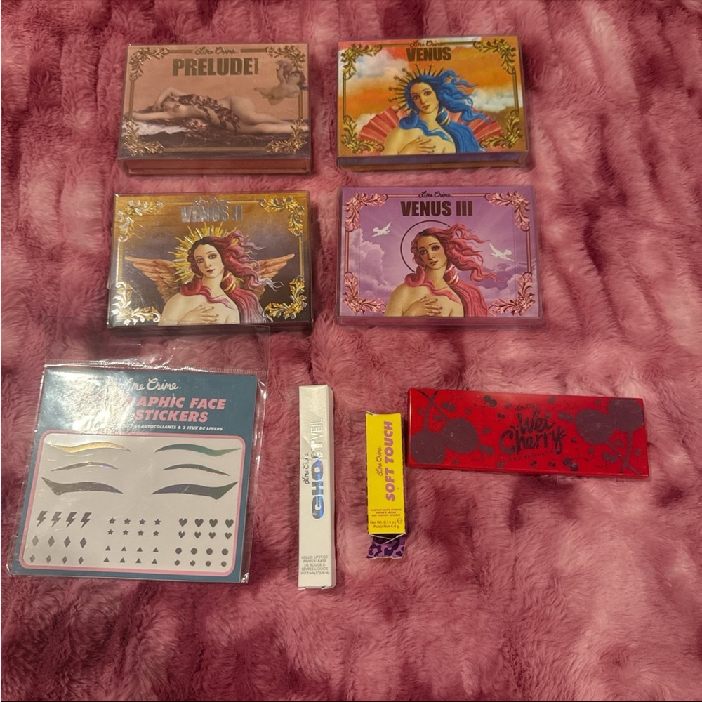 Lime Crime Venus Eyeshadow Collection with Stickers and Lip Products
